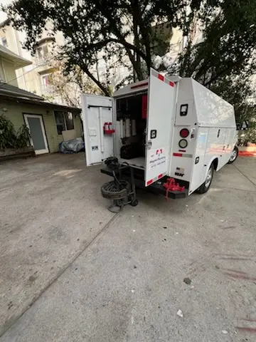 Magnet Plumbing service vehicle on-site for Slab Leak Repair in Hidden Palms